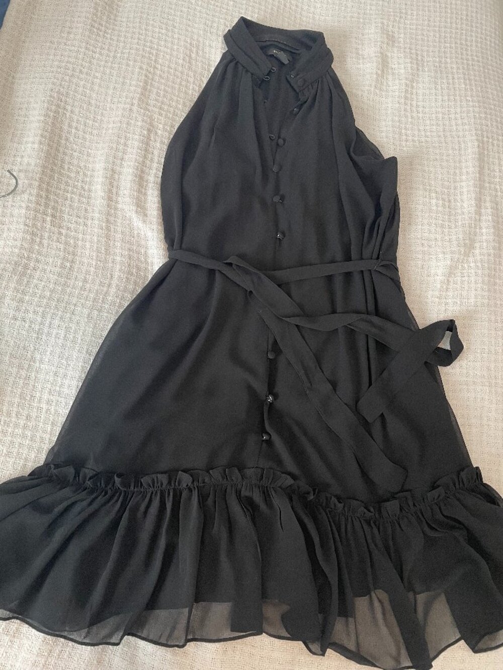 Halogen Black Dress Mock neck Knee Length Small
